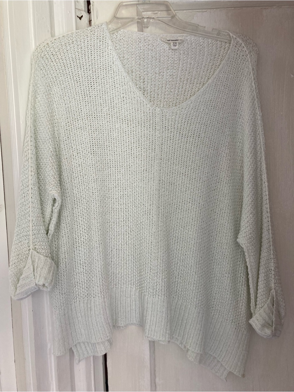 eesome Mint Green V-Neck Knit Sweater